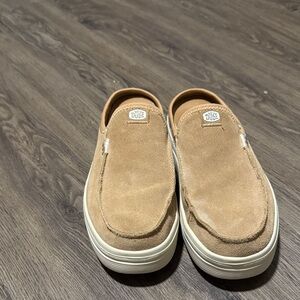 Hey Dude Women’s Tan Suede Slip-On Loafers